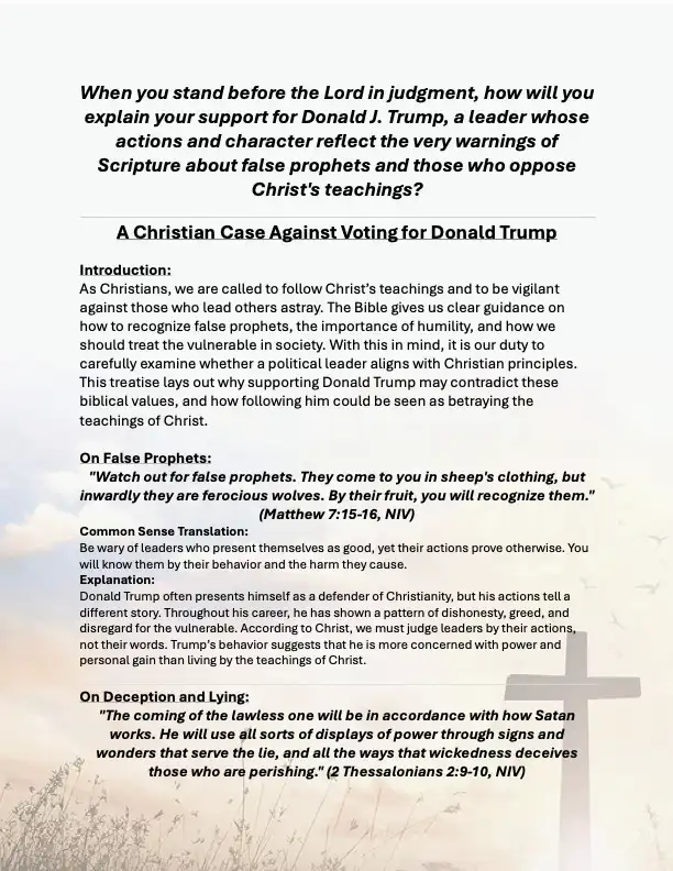 Are you seriously considering voting for the Anti-Christ?