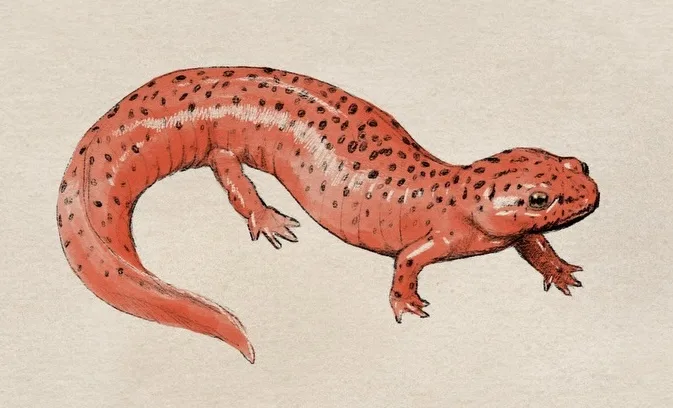 Meet the Vibrant Red Salamander
