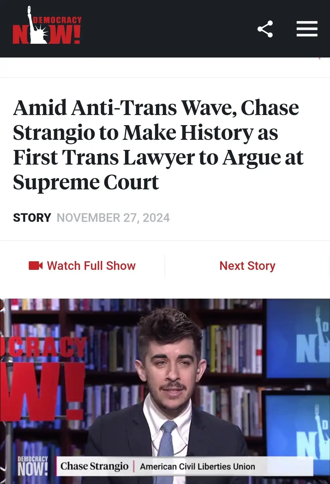 Chase Strangio: Breaking Barriers in the Supreme Court
