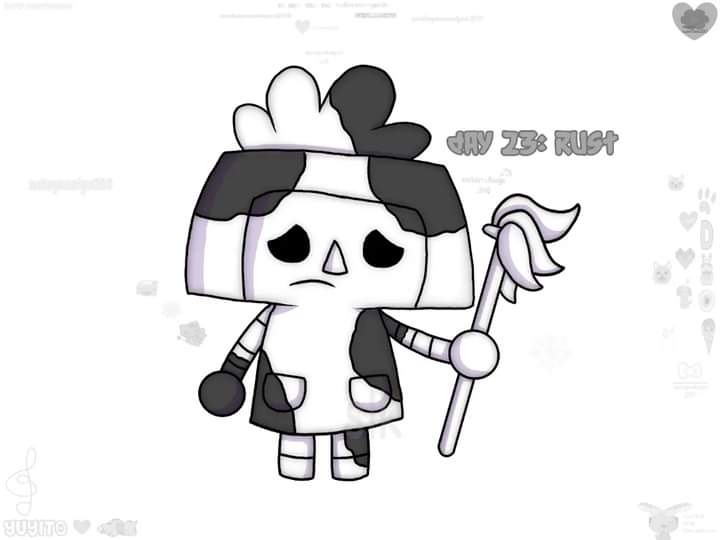 A black-and-white cartoon character with a sad expression, wearing a chef's hat and apron, holding a whisk. The text 'day…