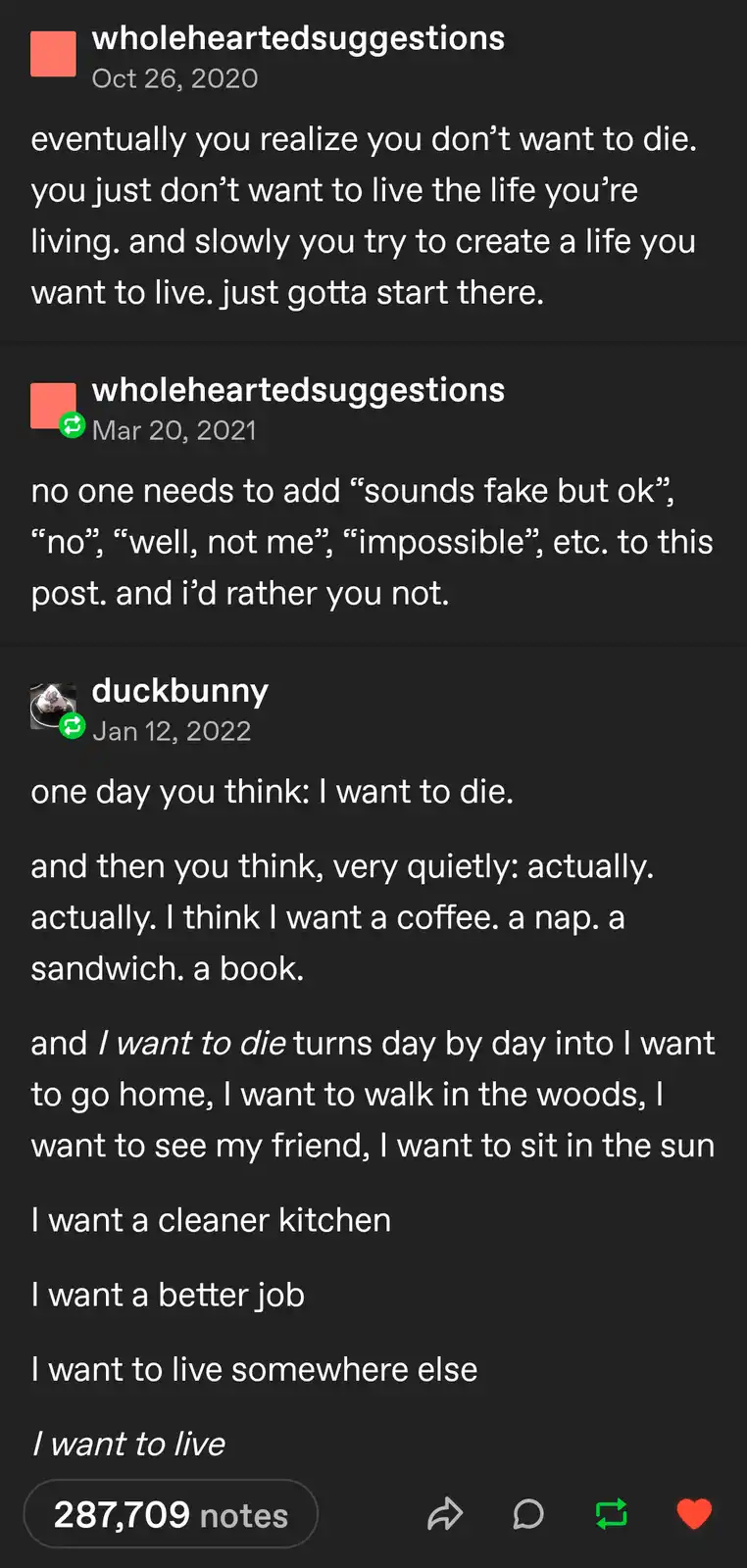 The image displays a screenshot of a Tumblr post by user 'duckbunny' dated January 12, 2022, showing a text-based narrative…