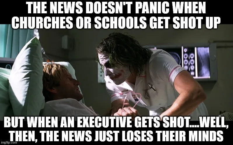 A still from The Dark Knight shows the Joker, dressed in a nurse's uniform, leaning over a hospital bed where a patient…