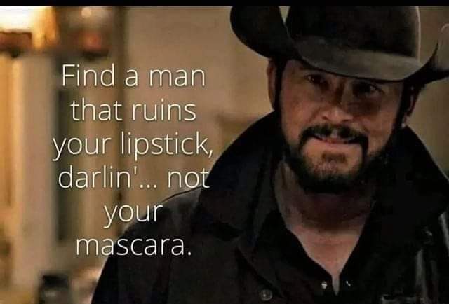 A man with a beard and cowboy hat looks directly at the camera with a knowing smirk. White text overlaid on the image reads…