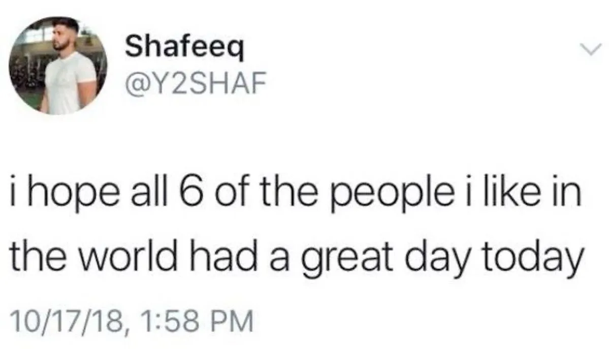 A screenshot of a tweet from user Shafeeq (@Y2SHAF) dated 10/17/18, 1:58 PM, showing a profile picture of a man in a white…