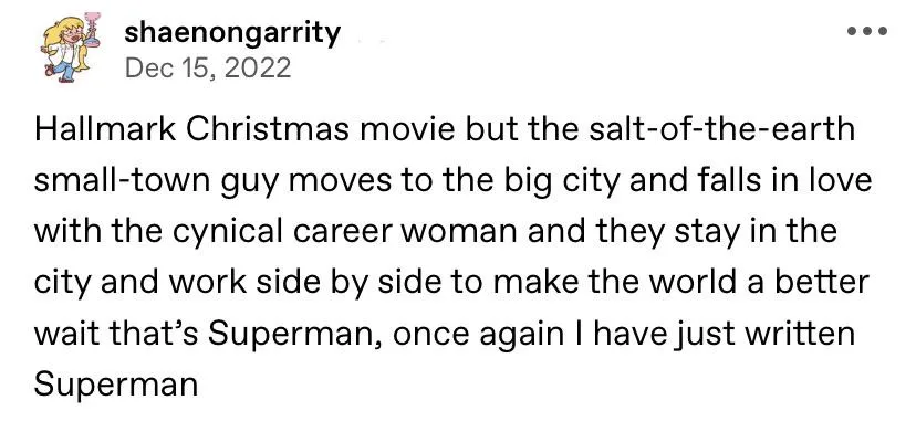 A screenshot of a social media post by 'shaenongarrity' dated Dec 15, 2022, featuring a block of text that humorously…
