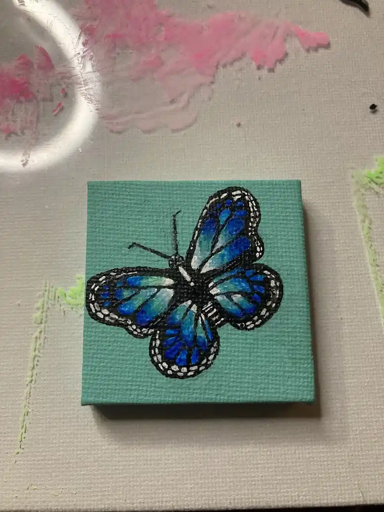 Miniature Butterfly Painting: A Tiny Masterpiece