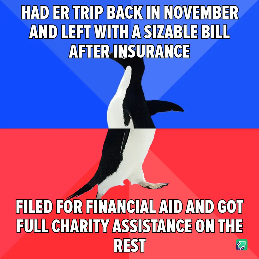 That first emergency bill almost sent me back to the ER!