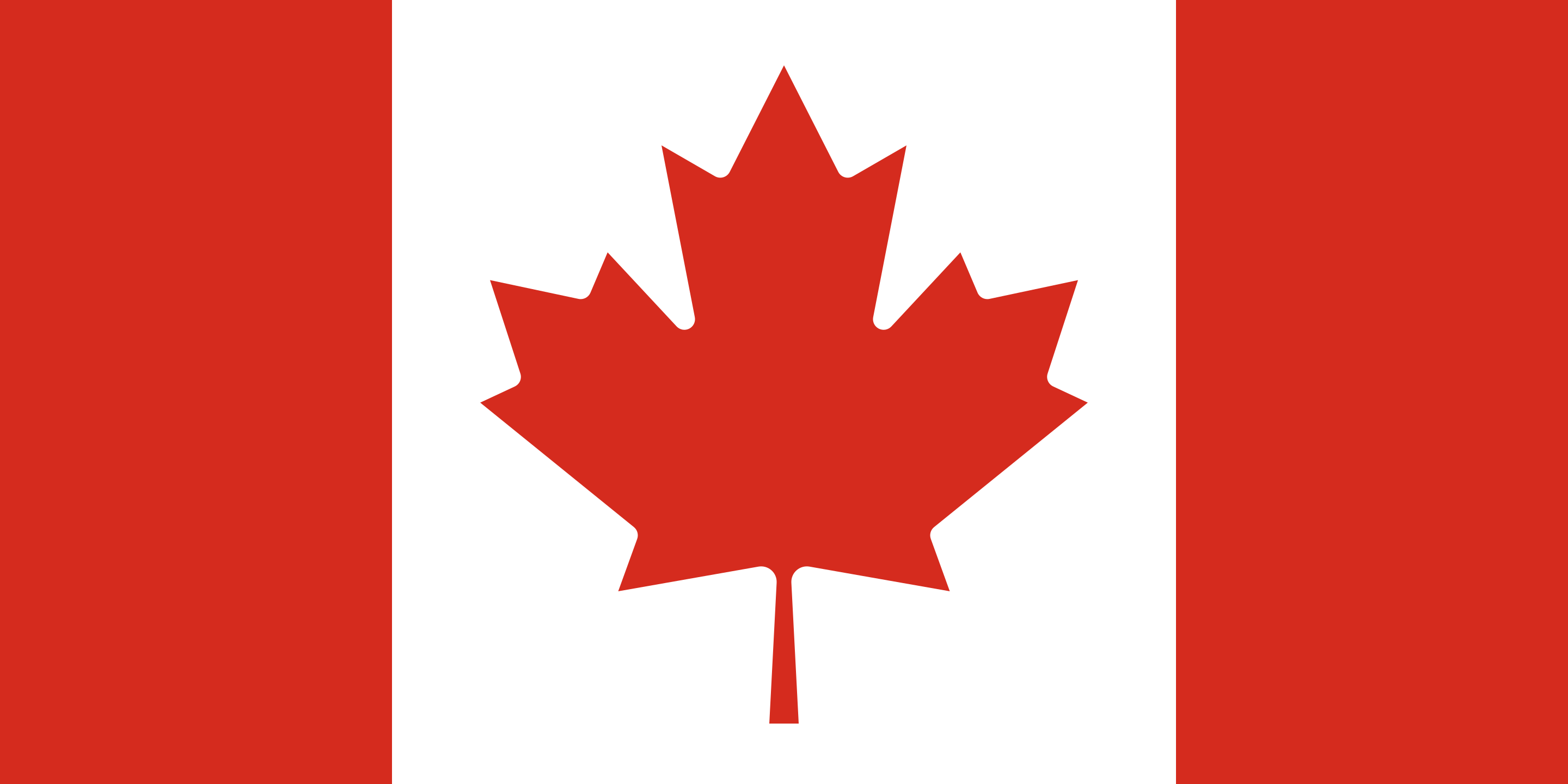 The image displays the Canadian flag, featuring a red maple leaf centered on a white field, flanked by two vertical red…