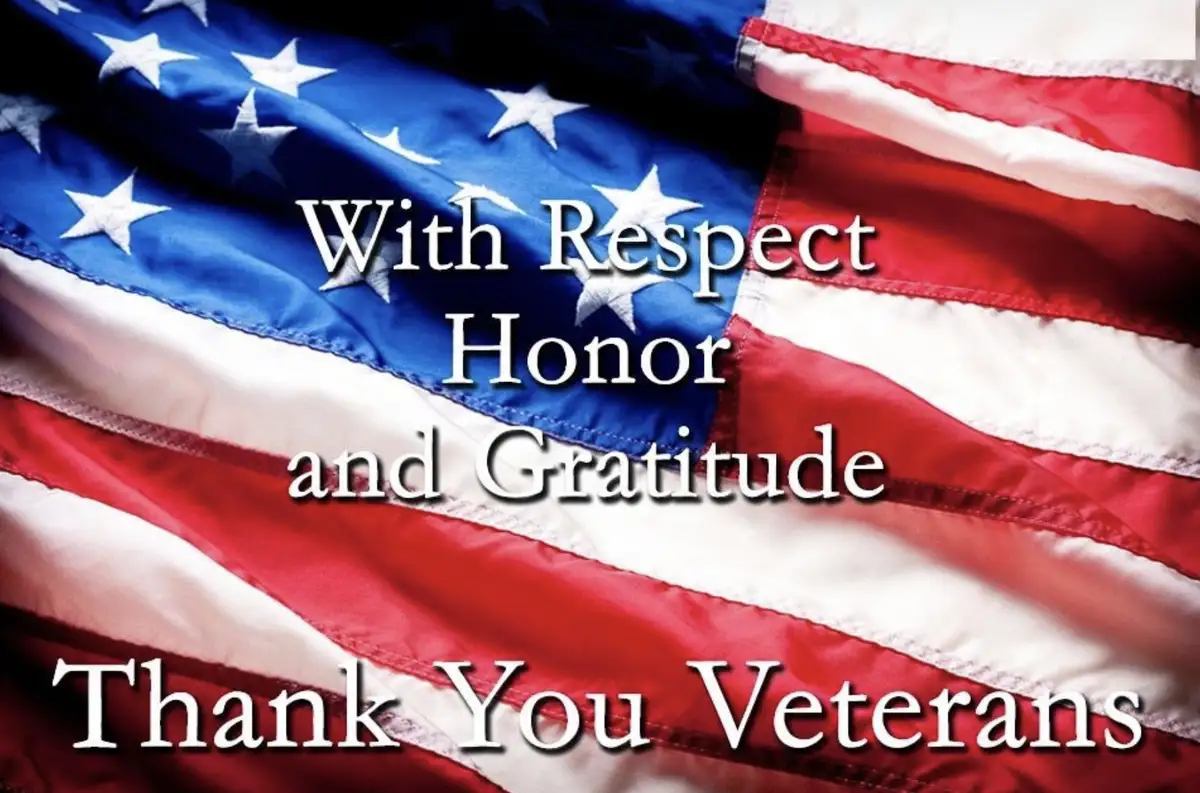 A close-up image of a waving American flag with red, white, and blue stripes and stars, overlaid with white text that reads…