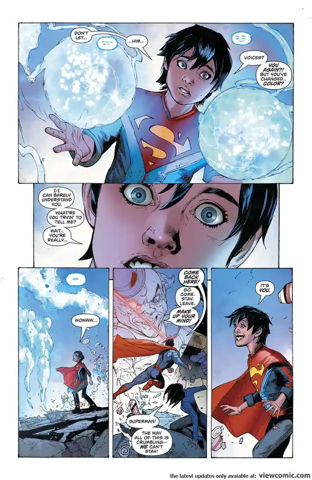 Superboy Unleashes Doctor Manhattan's Powers Against Mxyzptlk