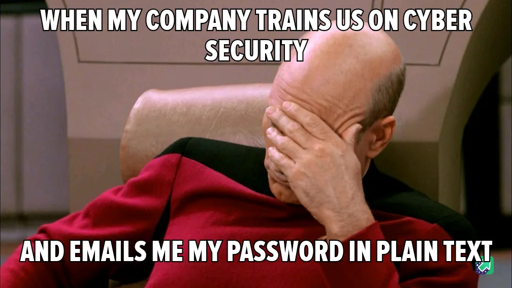 A bald man in a red uniform sits in a chair, covering his face with his hand in a gesture of despair. The text overlaid on…