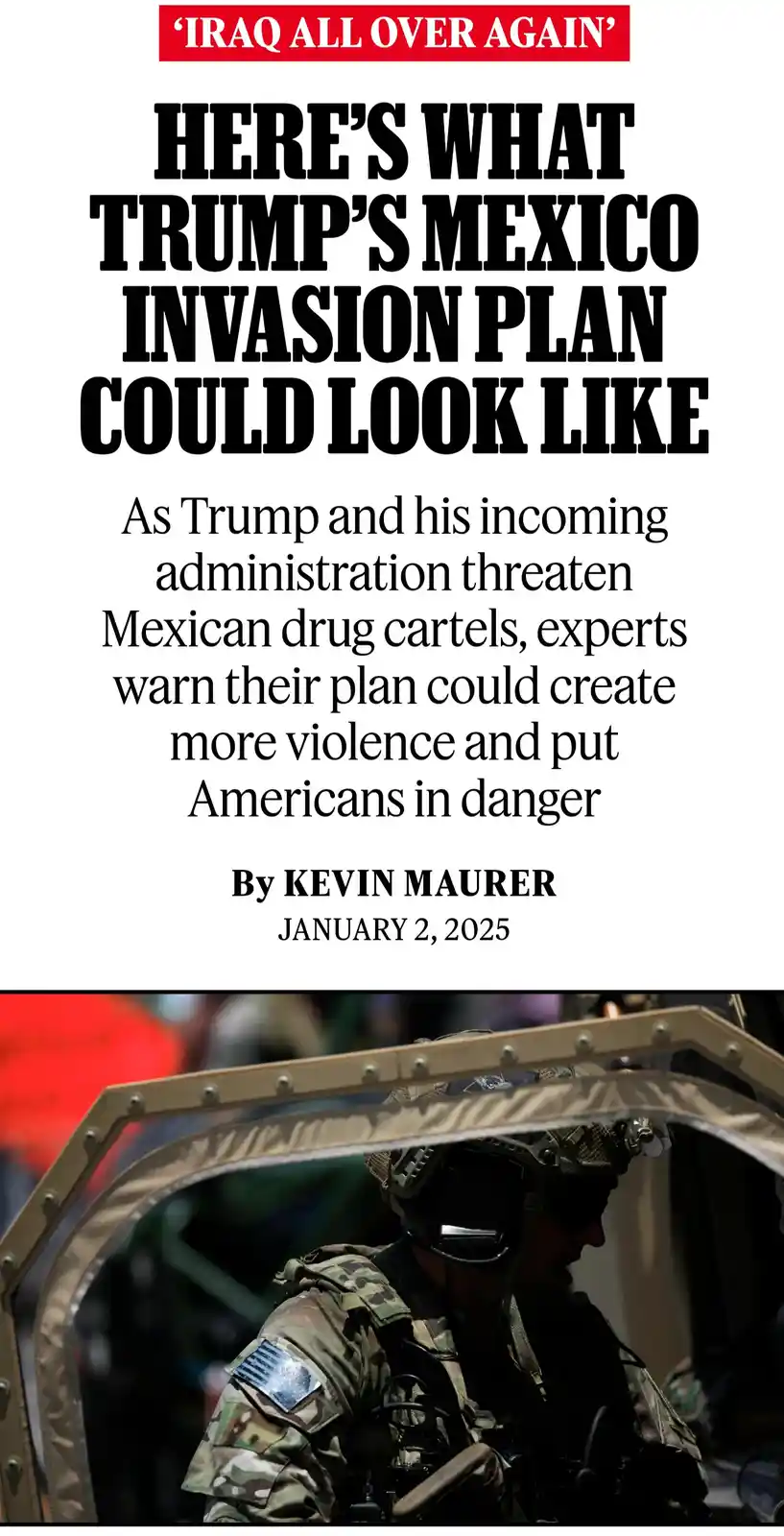 Day 56 After the Election: Just Like Iraq, They Need to Cook Up a New Justification