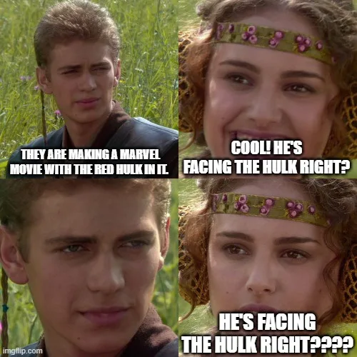 A four-panel meme featuring two characters from 'The Princess Bride'. The left panels show a young man with a skeptical…