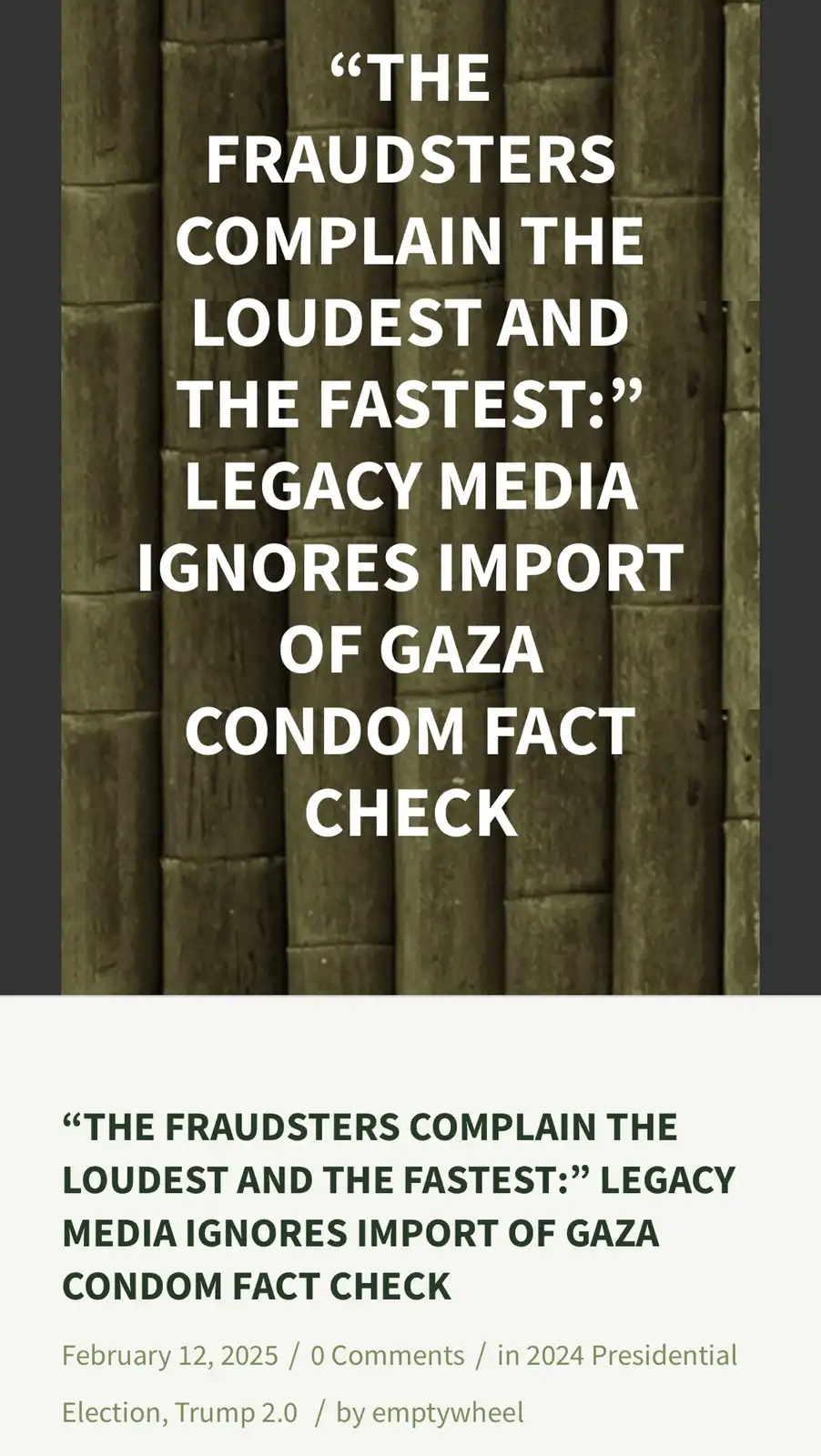 The image displays large white text overlaid on a background of vertical wooden planks. The text reads: "THE FRAUDSTERS…