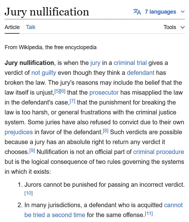 Now that an arrest has been made, let’s dive into the topic of Jury Nullification.