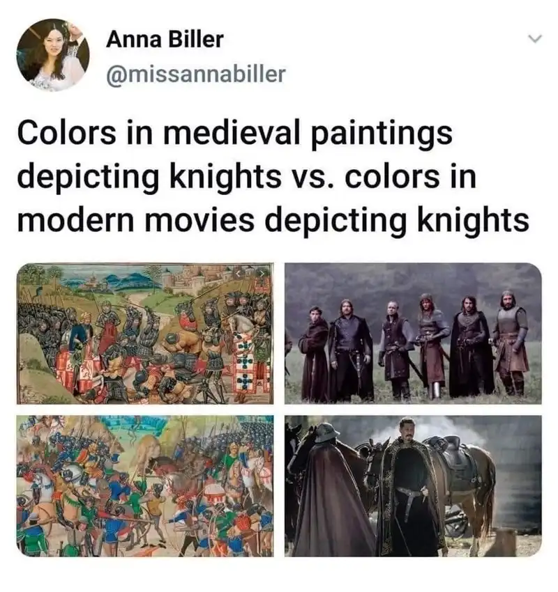 Imagine Knights Battling in Bright Primary Colors - No One Would Tune In!