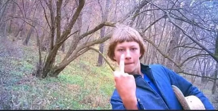 Amish Guy Giving the Trail Cam a Sassy Salute