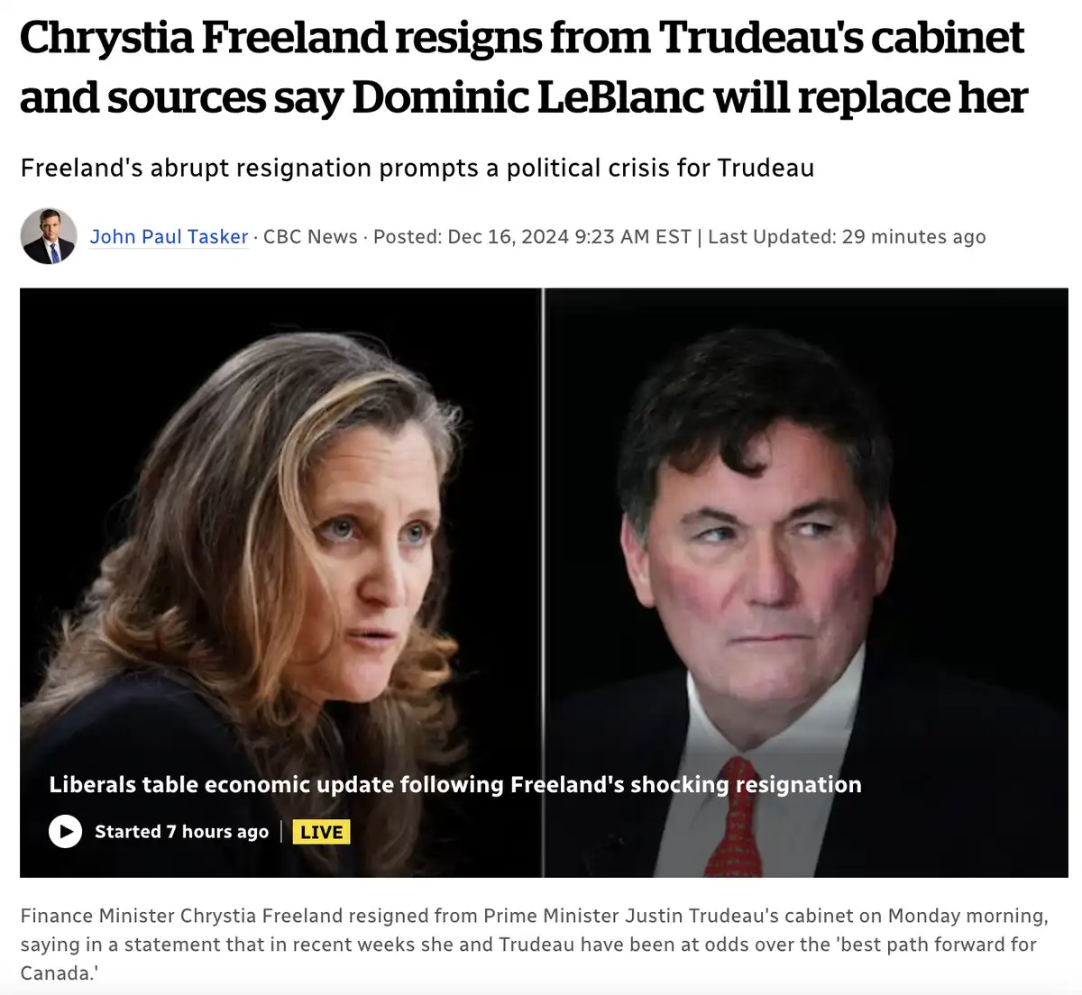 A news article screenshot shows two side-by-side portraits: a woman with shoulder-length brown hair looking concerned, and a…