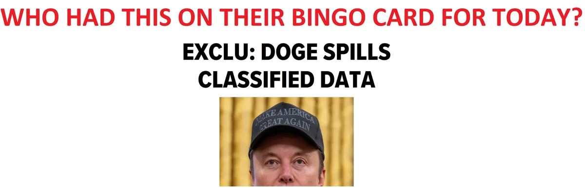 The image features a photo of Elon Musk wearing a 'Make America Great Again' cap, overlaid with bold red text asking 'WHO…