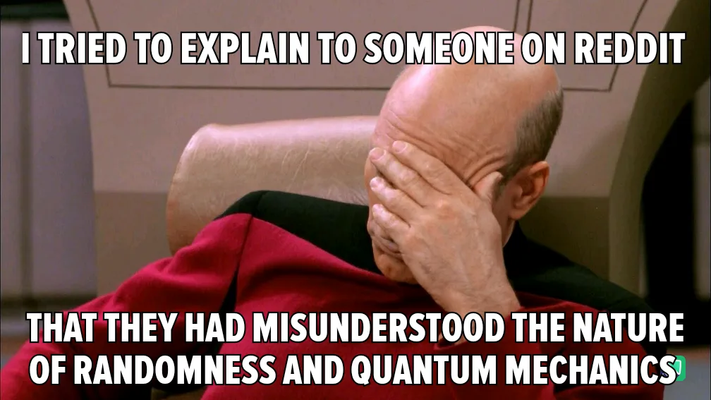 A bald man in a red uniform sits in a chair, covering his face with his hand in a gesture of exasperation. The overlaid text…