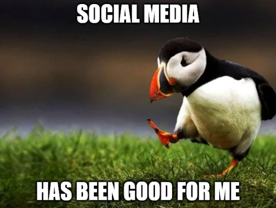 A close-up photo of a puffin standing on green grass, looking sideways with one foot slightly lifted, as if mid-step or…