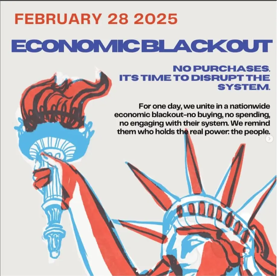 A stylized graphic of the Statue of Liberty holding her torch, rendered in red, white, and blue, with overlaid text…