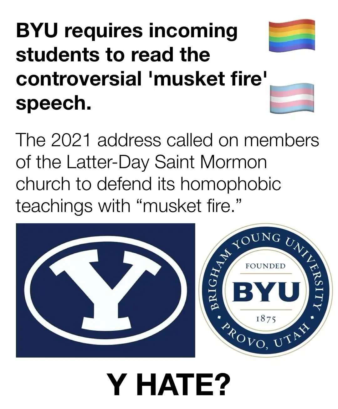Are we really firing muskets at the LGBTQIA community?