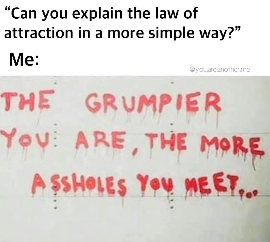 The image displays a white background with black text at the top asking 'Can you explain the law of attraction in a more…