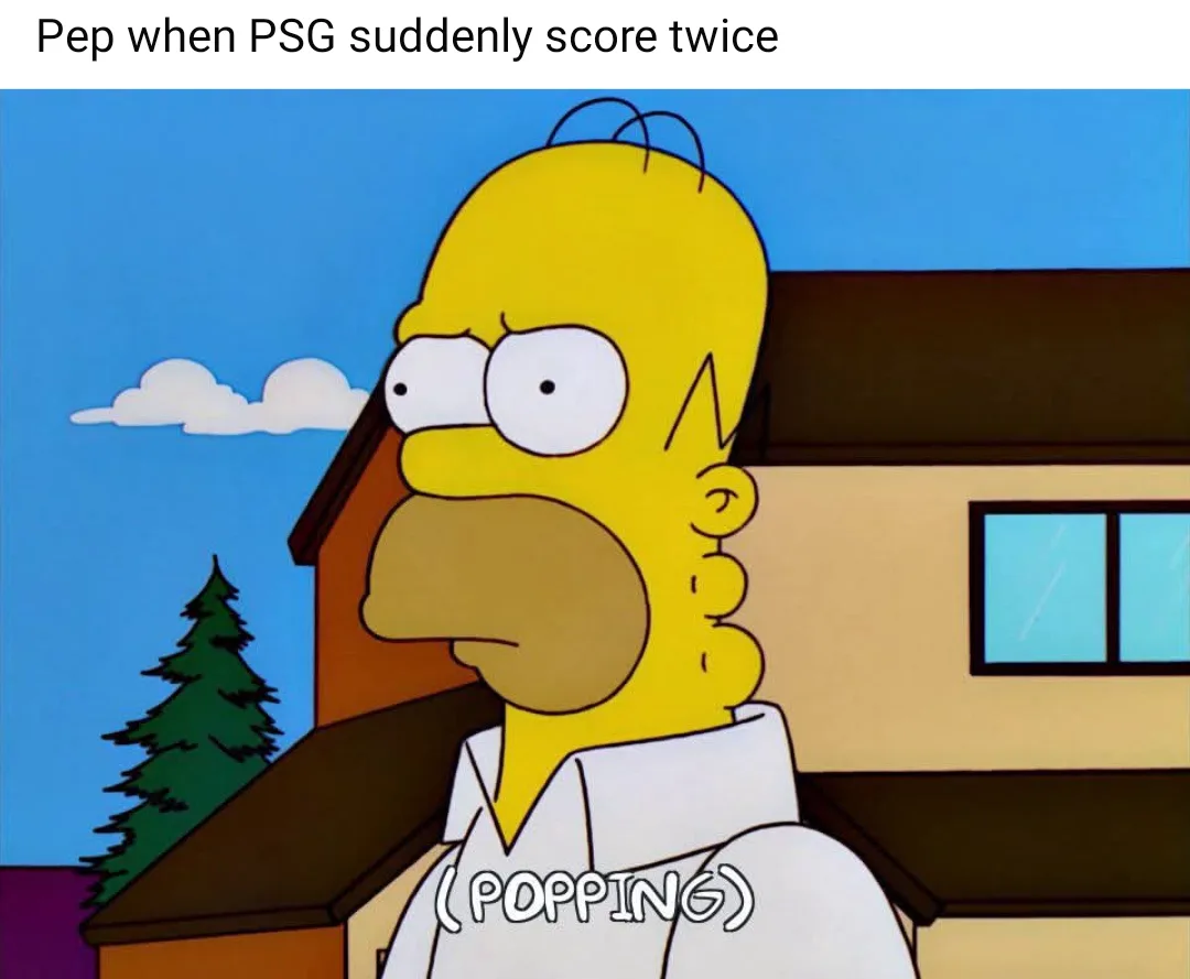 The image shows Homer Simpson from The Simpsons with a shocked, wide-eyed expression, standing outdoors in front of a house…