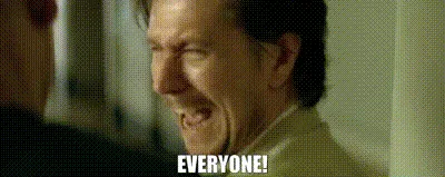 A six-panel meme strip showing actor Gary Oldman in a hallway, cycling through various exaggerated facial expressions — from…
