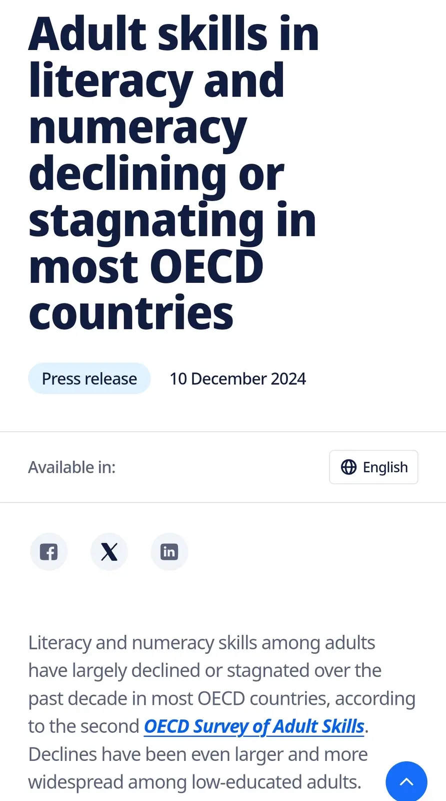 It's a fact: we're getting a bit less smart.