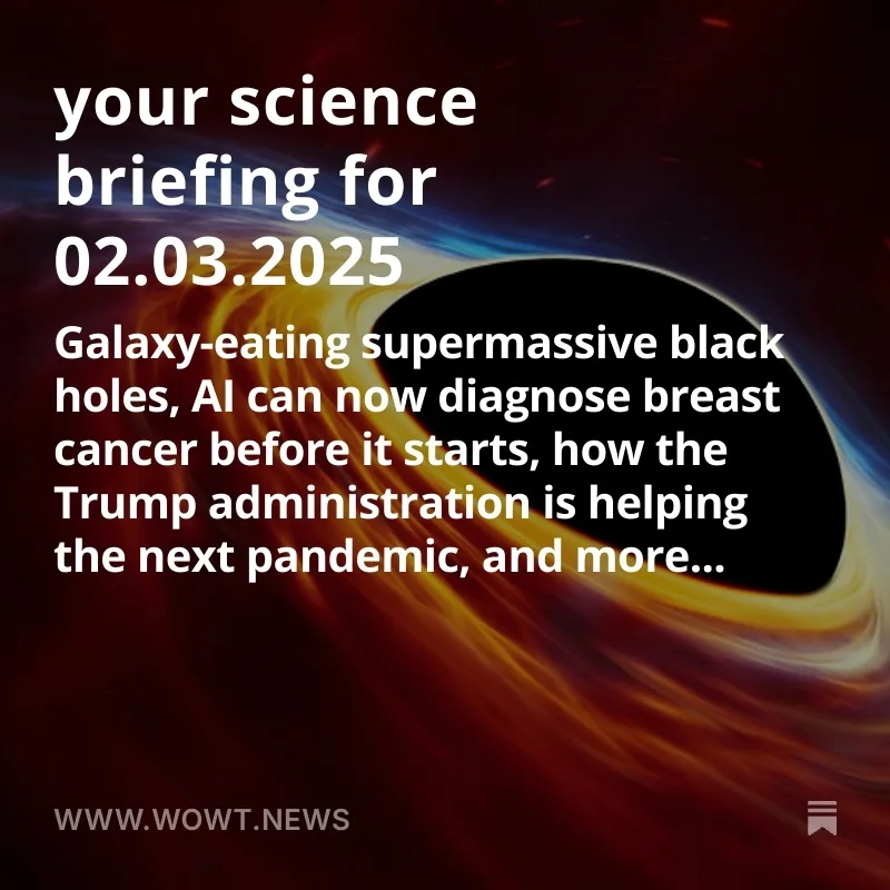 The image shows a cosmic background featuring a black hole with swirling accretion disk in reds, oranges, and blues…