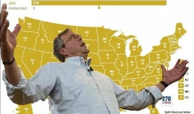 The US election results are in and, surprise surprise, it's Jeb all the way down!