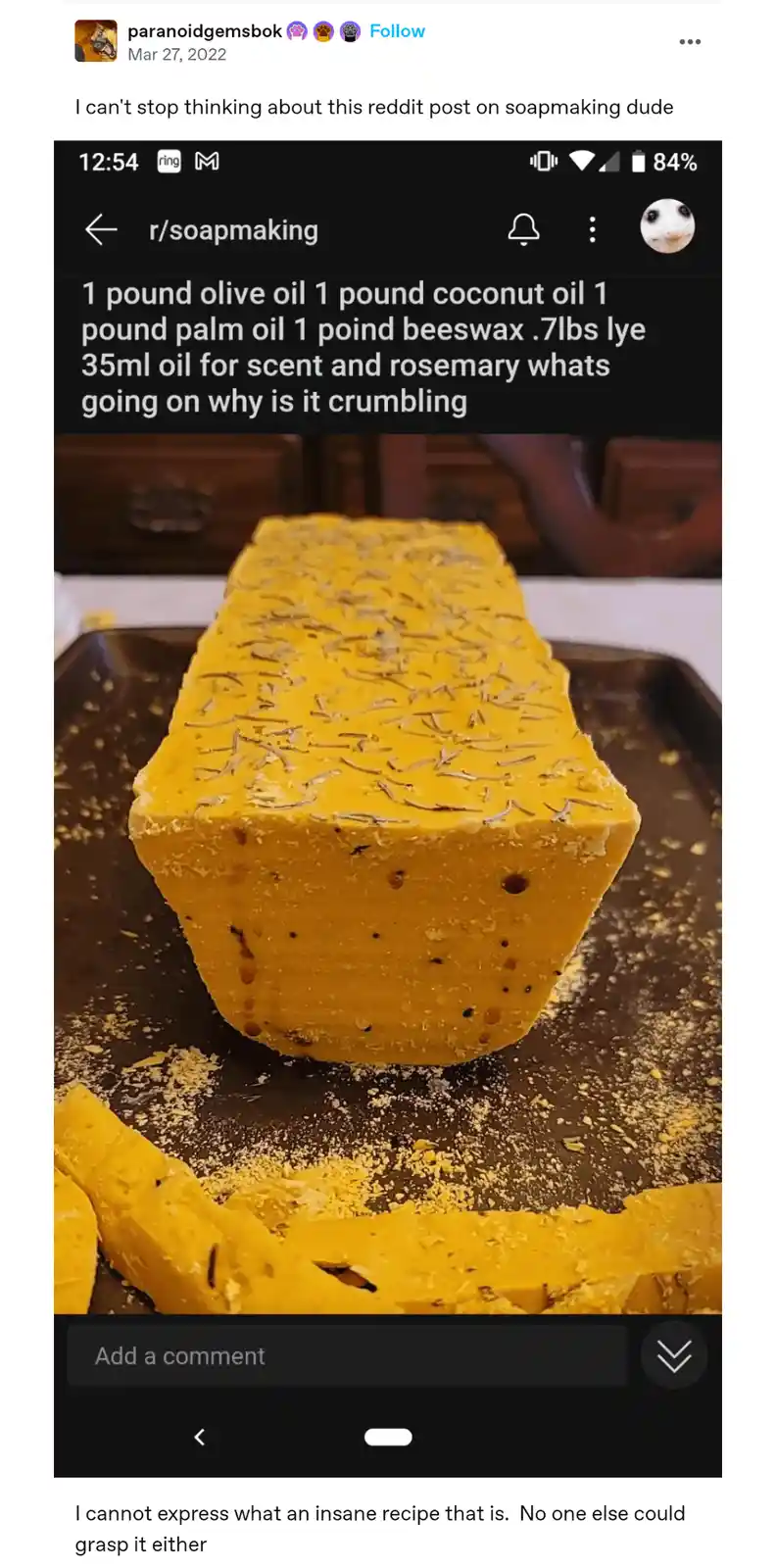 The Wrong Way to Make Soap