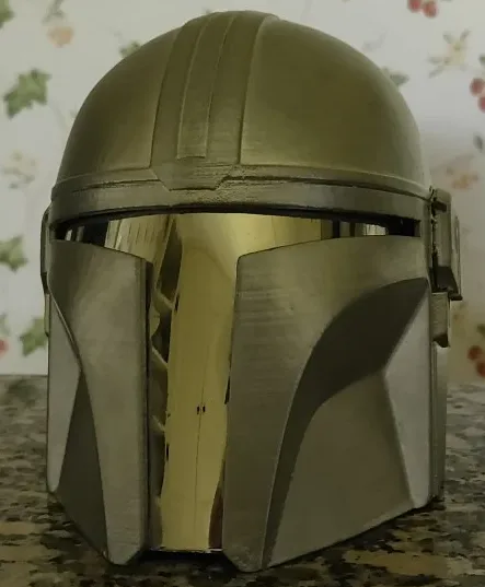 Illuminate Your Space with a Mandalorian Helmet Lamp Print