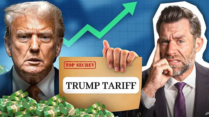 A composite image shows Donald Trump on the left with stacks of cash at his feet, and a man on the right looking distressed…