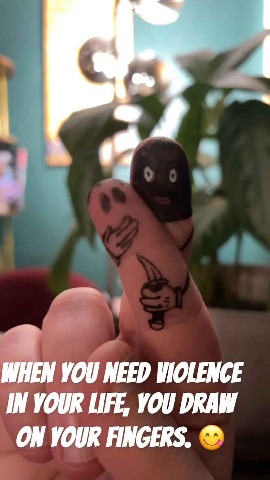 Shadow finger art takes on a whole new meaning