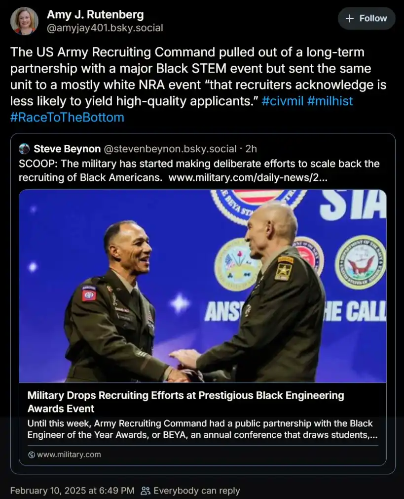 A Less Effective, Yet More Homogeneous Military
