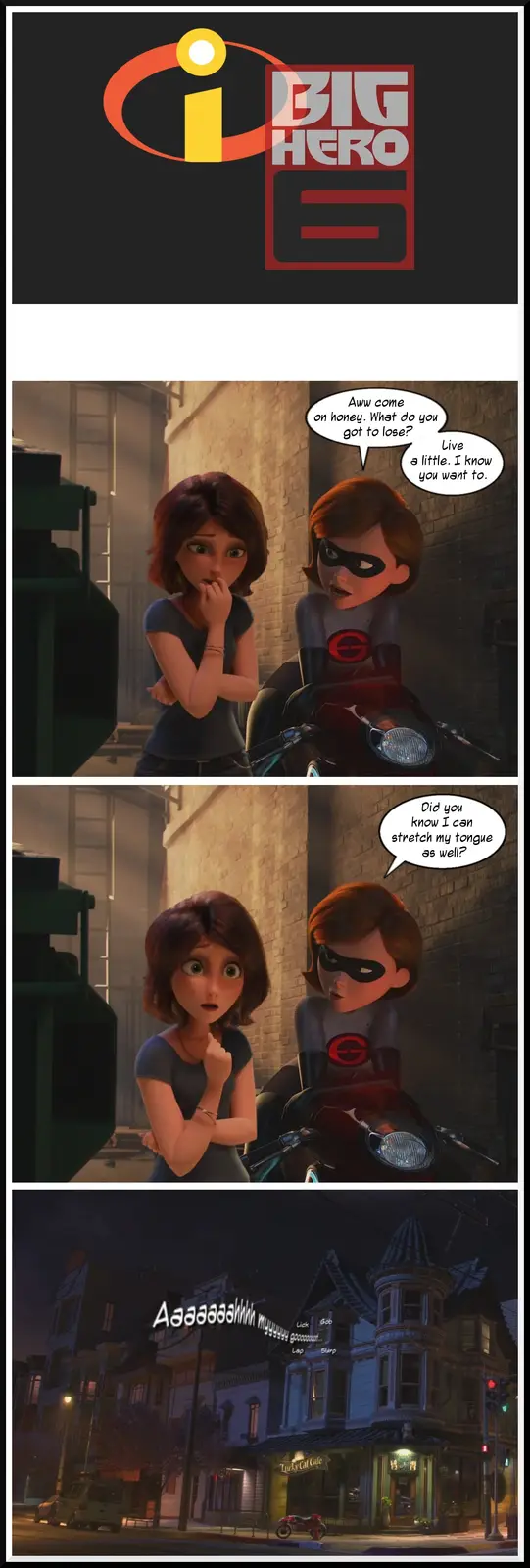 The image is a three-panel meme from the movie 'Big Hero 6'. The first panel shows the movie's logo. The second panel…