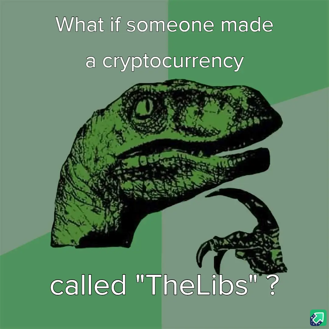 The image features the iconic green 'Philosoraptor' meme template, a stylized illustration of a dinosaur with a thoughtful…