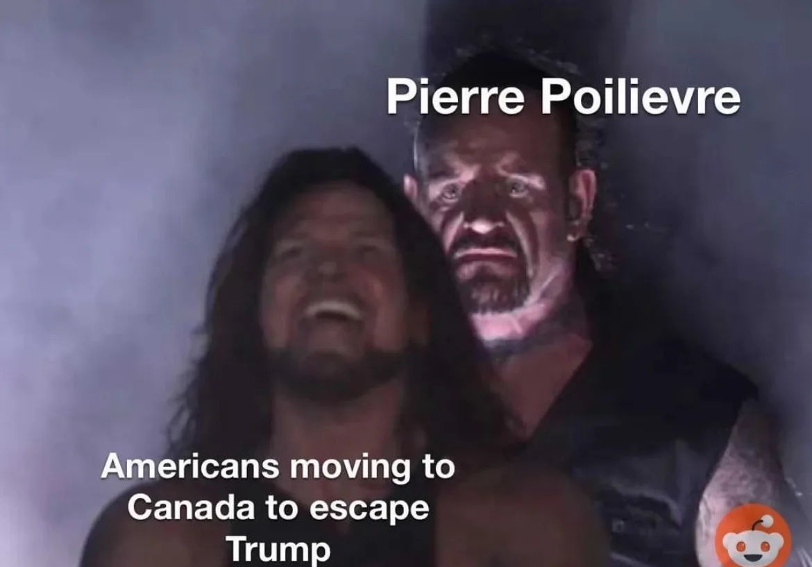 The image shows two men in a smoky, dramatic setting. The man in the foreground is laughing maniacally, while the man behind…