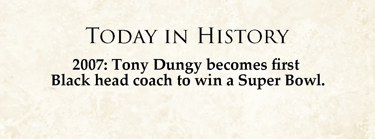 The image displays a beige, parchment-textured background with black serif text. The top line reads 'TODAY IN HISTORY'…