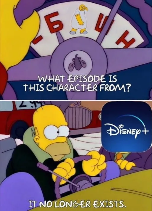 The image is a two-panel meme. The top panel shows a cartoon character resembling a bird in a white robe standing on a…