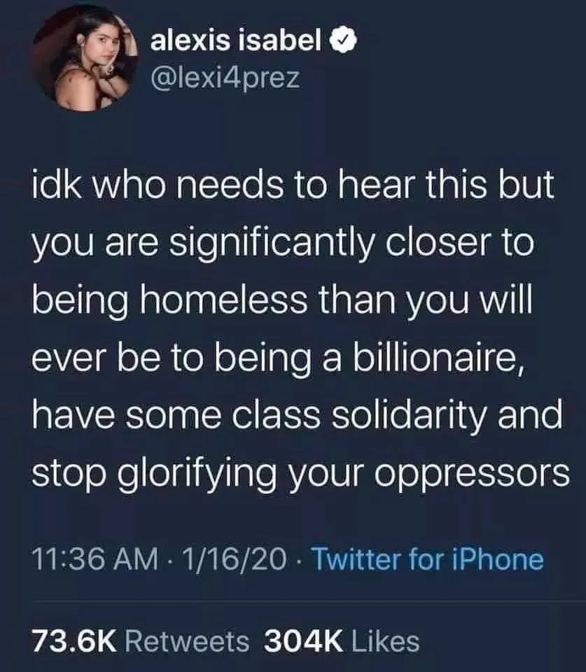 A screenshot of a tweet from verified Twitter user Alexis Isabel (@lexi4prez) dated January 16, 2020, which reads: 'idk who…
