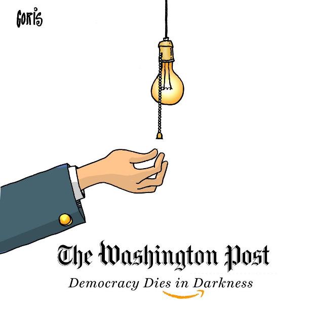 A cartoon hand in a suit sleeve reaches up toward a hanging lightbulb with a pull chain. The image features the text 'The…
