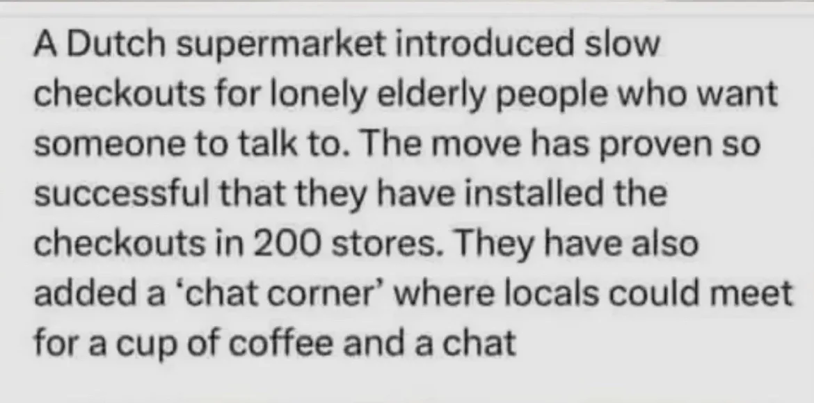 The image displays a plain white background with black text describing a Dutch supermarket initiative. The text explains…