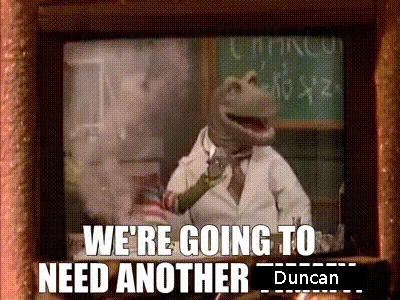 A six-panel meme grid shows a reptilian puppet in a lab coat, initially animated and then progressively more sluggish and…