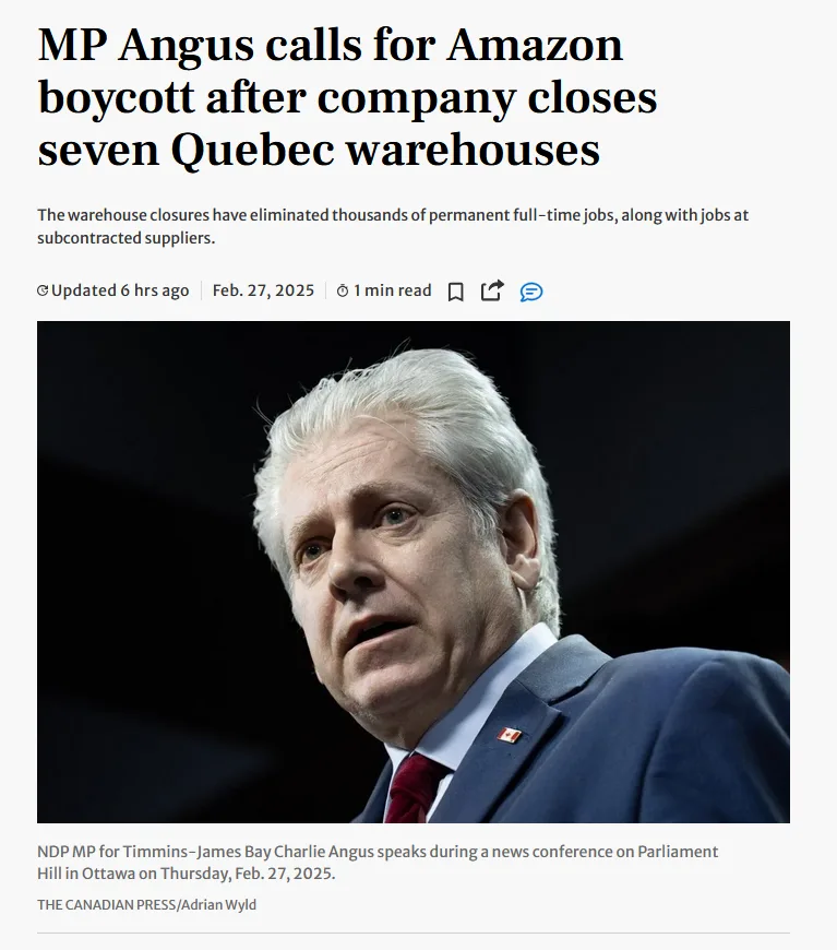Amazon's Controversial Move: Closing the Only Unionized Warehouse in Canada