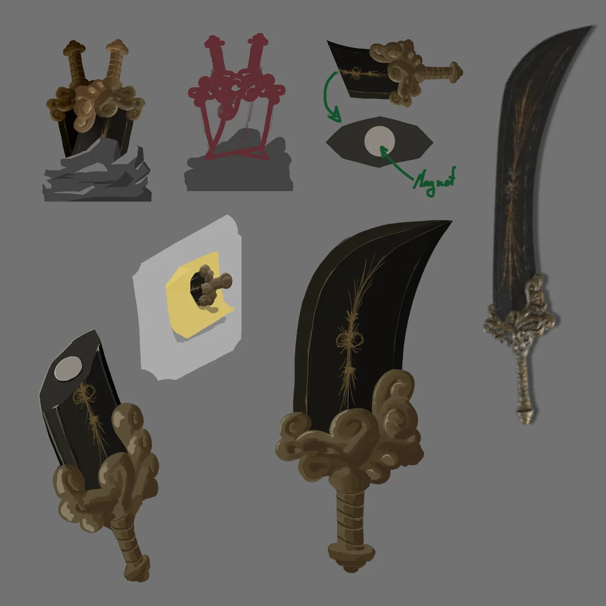 Radahn's sword as a quirky fridge magnet
