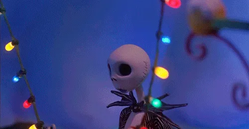 A six-panel sequence shows Jack Skellington, the skeletal protagonist from 'The Nightmare Before Christmas,' initially…